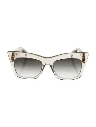 Pre-owned Balmain Wayfarer Gradient Sunglasses In Transparent