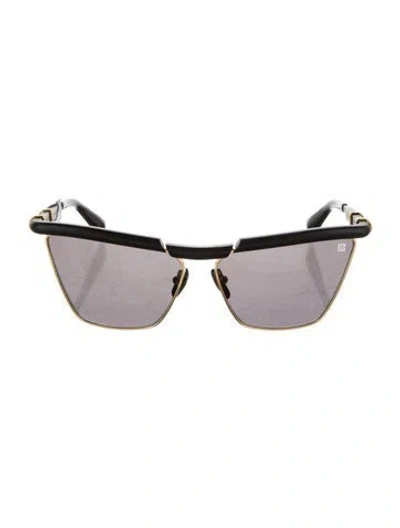 Pre-owned Balmain Wayfarer Mirrored Sunglasses In Black
