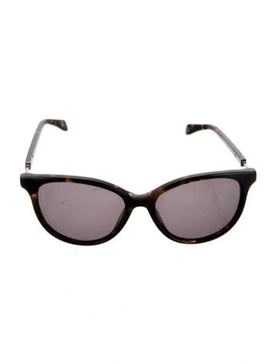 Pre-owned Balmain Wayfarer Tinted Sunglasses In Brown