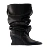 Balmain Wedge Ankle Boots In Multi
