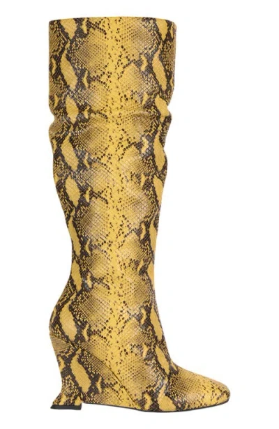 Balmain Wedge Boots In Yellow