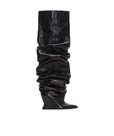 BALMAIN WEDGE THIGH-HIGH BOOTS