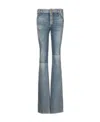 Balmain Western Low-rise Bootcut Jeans In Blue