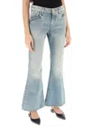 Balmain Western Bootcut Jeans In Blue