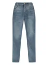 Balmain Whiskering-effect Jeans In Blue