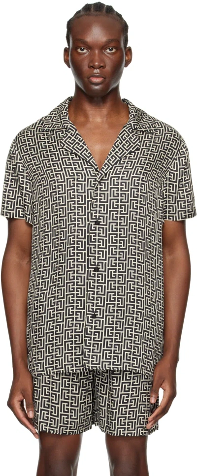 Balmain Monogram Shirt In White