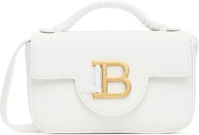 Balmain White B-buzz 17 Bag In 0fa Blanc