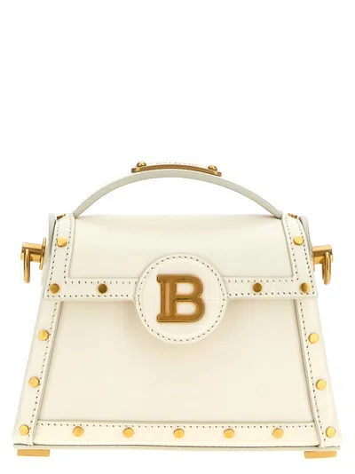 BALMAIN WHITE B-BUZZ DYNASTY SMALL SATCHEL BAG