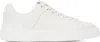 Balmain B Court Low Top Sneakers In White Leather In 0fa Blanc