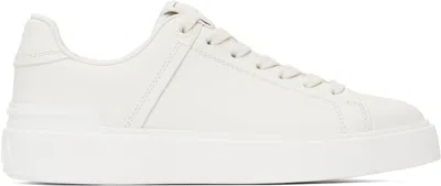 BALMAIN WHITE B-COURT SNEAKERS