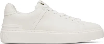 Balmain Court Sneaker Low Top Round Toe Rubber In Animal Print