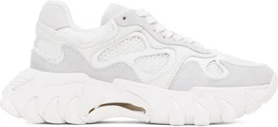 Balmain White B-east Sneakers In Blanc Optique