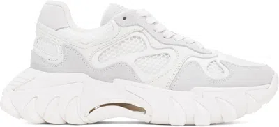 Balmain White B-east Trainers In 0fb Blanc Optique