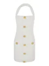 Balmain Halterneck Tweed Mini Dress In White