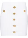 Balmain Knit Mini Skirt With Embossed Buttons Women