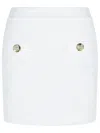 Balmain Cotton Blend Miniskirt Gold-tone Buttons