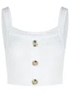 Balmain Cotton Blend Top Button Embellishments In Gray