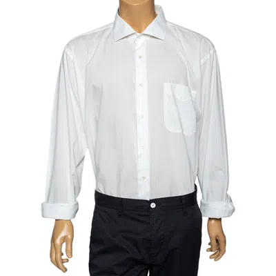 Balmain White Cotton Button Front Shirt 3xl