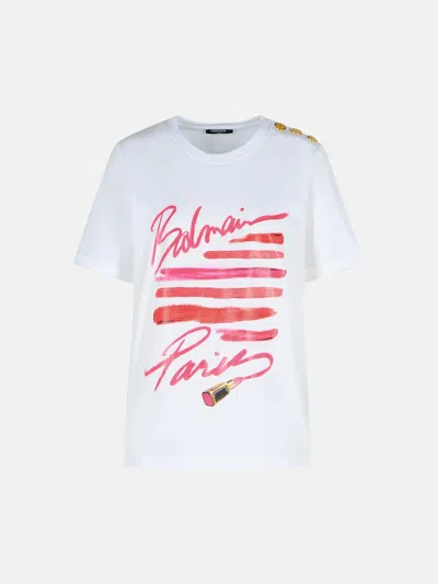 Balmain White Cotton T-shirt