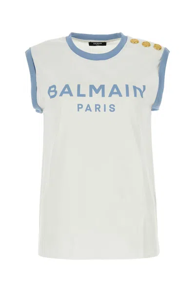 Balmain White Cotton T-shirt