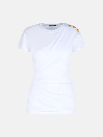Balmain White Cotton T-shirt