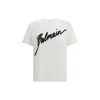 Balmain Letter Flock T-shirt In Multi
