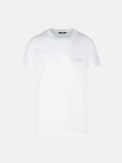 Balmain White Cotton T-shirt