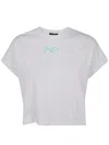 Balmain Mini Cropped T-shirt With Statement Print In White