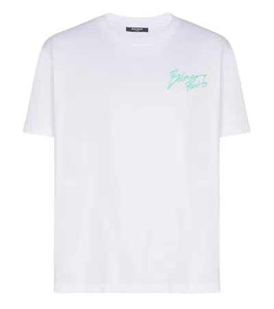 Balmain White Cotton T-shirt