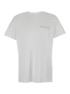 Balmain White Crewneck T-shirt With Logo Lettering On The Front In Cotton Man