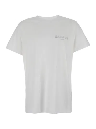 Balmain Vintage Gel-logo T-shirt In White
