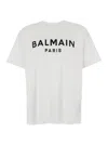 Balmain Printed Cotton T-shirt In White