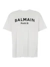 Balmain Printed Cotton T-shirt In White