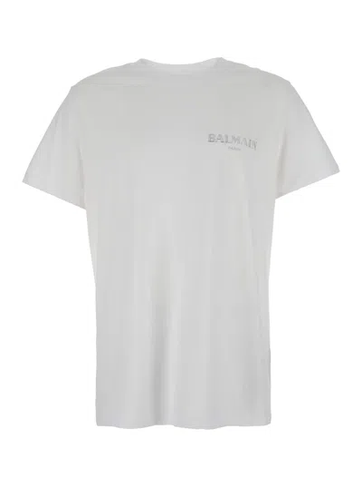 Balmain Vintage Gel-logo T-shirt In White