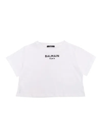 Balmain White Cropped T-shirt