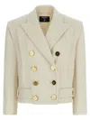 Balmain Double-breasted Coat Coats And Trench Coats White In Neutral