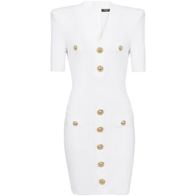 BALMAIN BALMAIN WHITE DRESSES - DAY DRESSES WOMEN