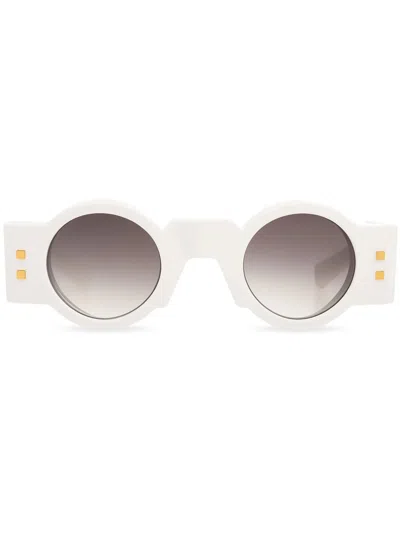 Balmain White Gold Acetate Olivier In Multi