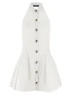 Balmain Backless Dress In White