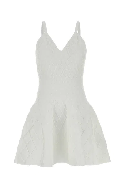 Balmain White Knit Mini Dress