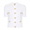 Balmain 4-pocket Knitted Cardigan In White