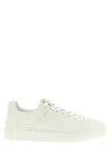 Balmain White Lace Up Sneakers In White