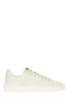Balmain White Leather B-court Sneakers In Blanc