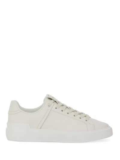 Balmain White Leather Sneakers