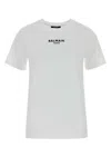 Balmain Crew Neck Nylon Blend Silk Top In White