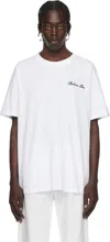 Balmain Button T Shirt In Gab Blanc/noir