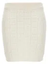 Balmain Knitted Skirt In White