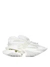 Balmain White Neoprene And Calfsk In White