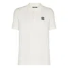 Balmain Polo Shirt Short Sleeves Ribbed Cuffs Collar In White
