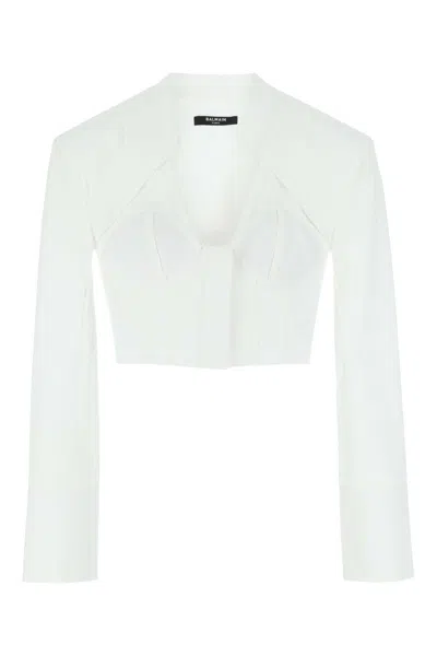 Balmain White Poplin Shirt